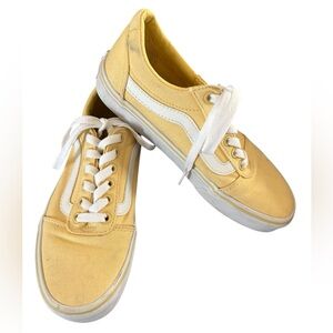 Yellow and White Vans Sneakers women’s size US 6.5